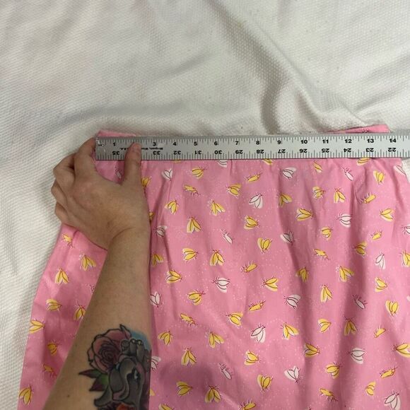 Lilly Pulitzer Pink Firefly Mini Skirt Vintage White Label Sz 4 - Picture 4 of 6